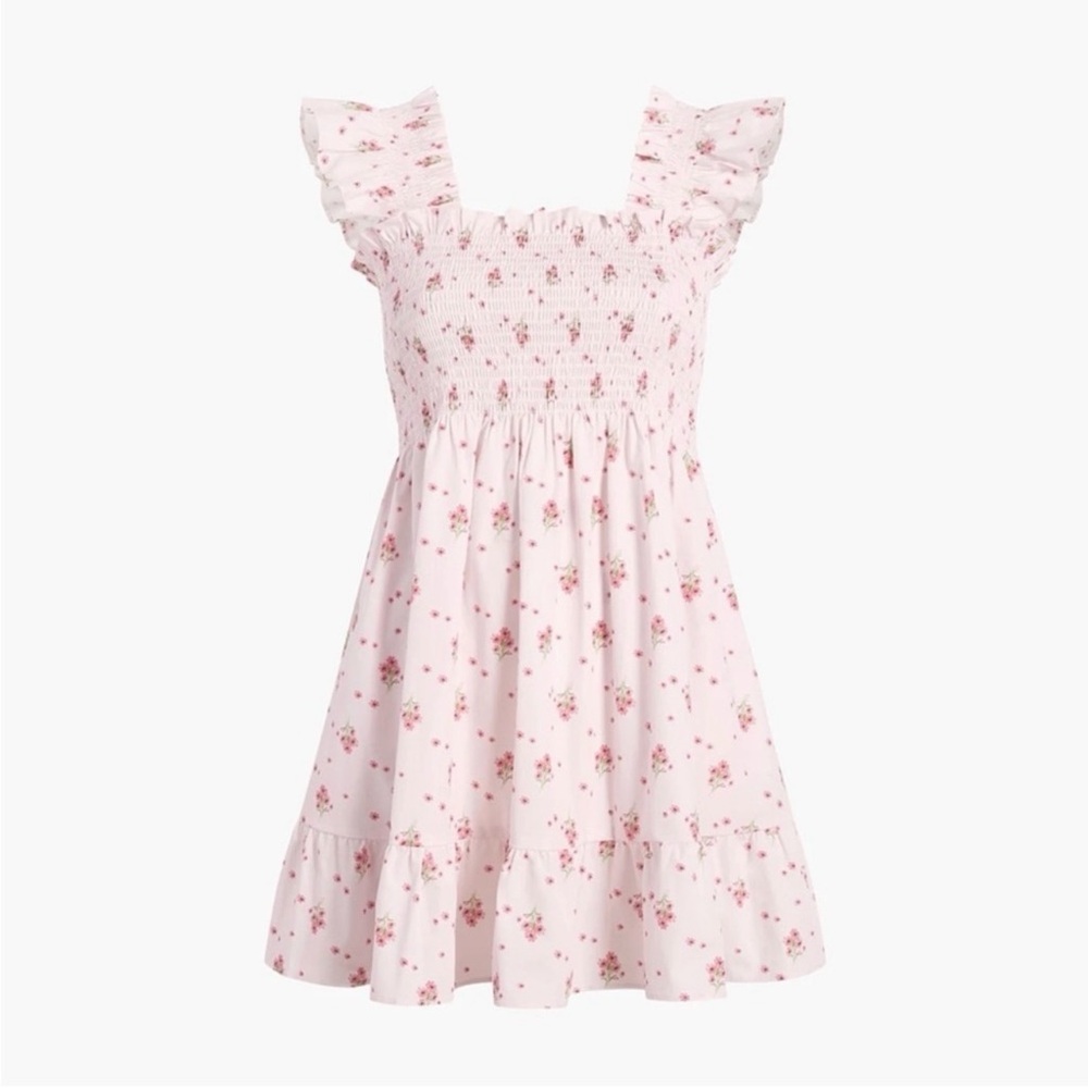 Hill House Elizabeth Nap Dress in Pink Ditzy size medium